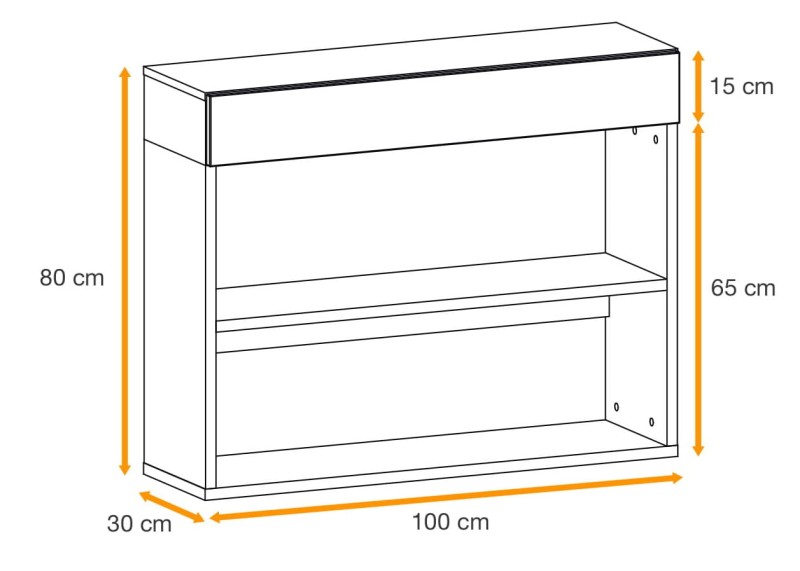 Konsola Easy VIII 100 cm z szufladą do przedpokoju dąb wotan/czarny
