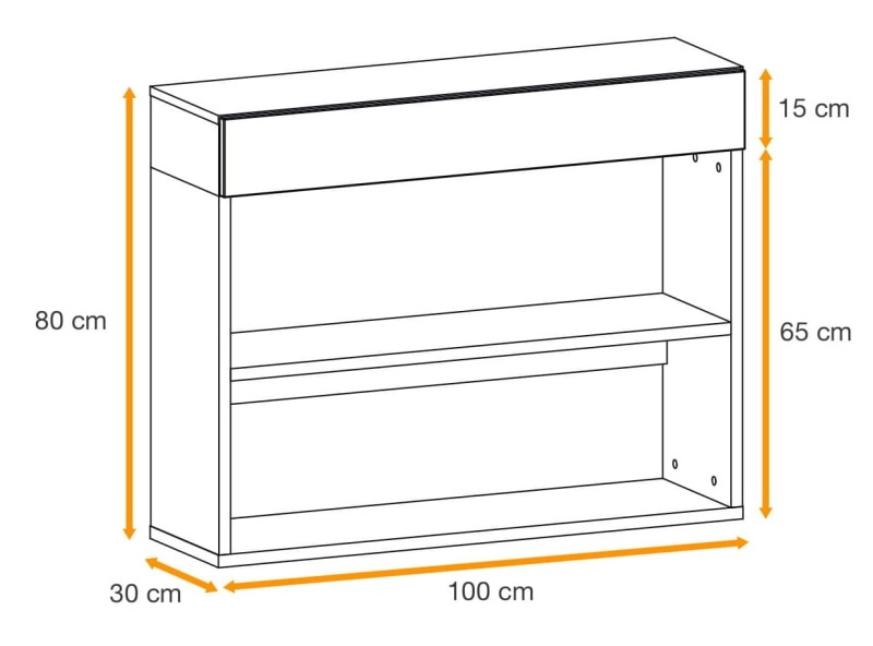 Konsola Easy VIII 100 cm z szufladą do przedpokoju dąb wotan/biały