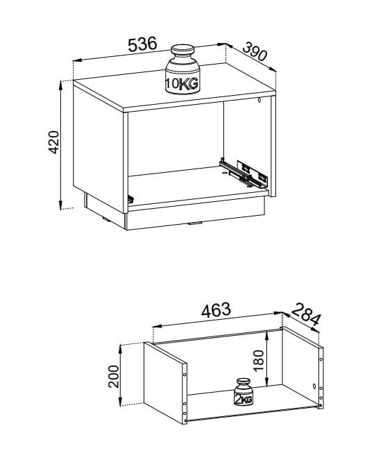 Szafka nocna Royal 54 cm z szufladą do sypialni czarny/złoty uchwyt