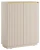 Komoda wysoka Royal 104 cm dwudrzwiowa 6 półek do salonu beż piaskowy/złoty