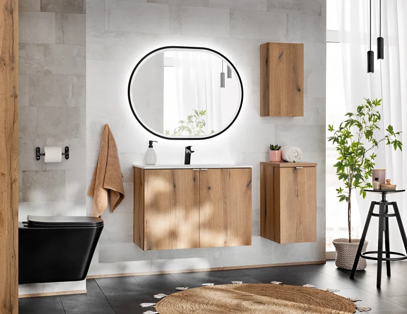 Szafka łazienkowa górna 20cm NOVA OAK dąb coast evoke - aranżacje