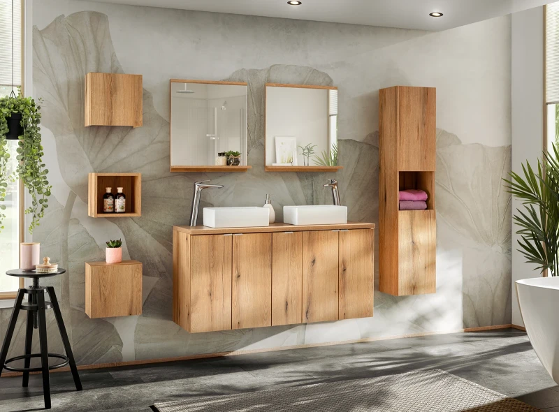 Szafka łazienkowa górna 20cm NOVA OAK dąb coast evoke - aranżacje