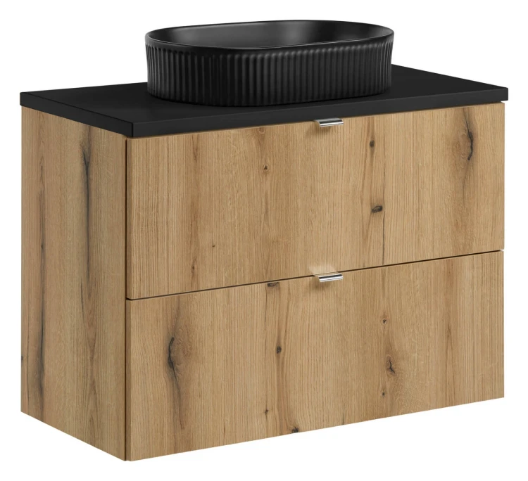 Szafka łazienkowa pod umywalkę 80 cm 2 szuflady NOVA OAK dąb coast evoke