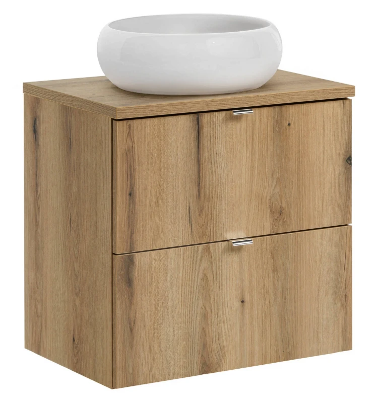 Szafka łazienkowa pod umywalkę 60 cm 2 szuflady NOVA OAK dąb coast evoke