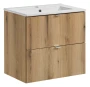 Szafka łazienkowa pod umywalkę 60 cm 2 szuflady NOVA OAK dąb coast evoke