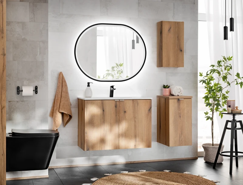 Szafka łazienkowa pod umywalkę 60 cm NOVA OAK dąb coast evoke