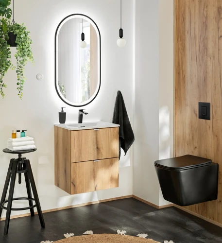 Szafka łazienkowa pod umywalkę 50 cm 2 szuflady NOVA OAK dąb coast evoke