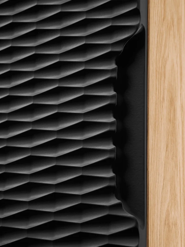 Szafka łazienkowa pod umywalkę 120 cm 2 szuflady OCEAN BLACK czarny + dąb olejowany