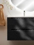 Szafka łazienkowa dolna pod blat 30 cm OCEAN BLACK czarny + dąb olejowany