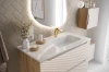 Szafka górna qubik 35 cm OCEAN BEIGE beż + dąb olejowany