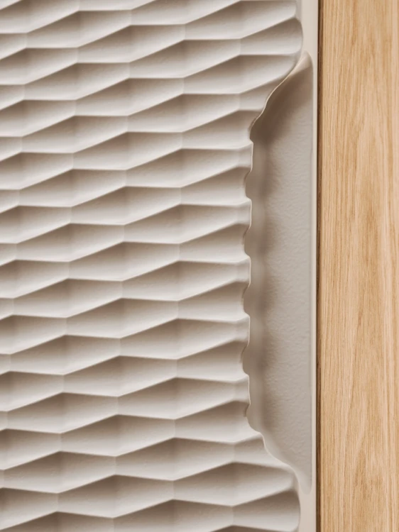 Szafka górna qubik 35 cm OCEAN BEIGE beż + dąb olejowany