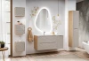 Szafka górna qubik 35 cm OCEAN BEIGE beż + dąb olejowany