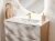 Szafka łazienkowa pod umywalkę 90 cm 2 szuflady OCEAN BEIGE beż + dąb olejowany