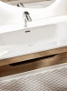 Szafka łazienkowa pod umywalkę 70 cm 2 szuflady OCEAN BEIGE beż + dąb olejowany