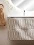Szafka łazienkowa pod umywalkę 120 cm 2 szuflady OCEAN BEIGE beż + dąb olejowany
