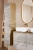 Szafka łazienkowa pod umywalkę 90 cm 2 szuflady LUXOR BEIGE beż + dąb olejowany
