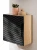Szafka górna qubik 35 cm LUXOR BLACK czarny + dąb olejowany