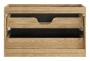 Szafka łazienkowa pod umywalkę 90 cm 2 szuflady LUXOR BLACK czarny + dąb olejowany