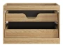 Szafka łazienkowa pod umywalkę 80 cm 2 szuflady LUXOR BLACK czarny + dąb olejowany