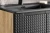 Szafka łazienkowa pod umywalkę 60 cm 2 drzwi LUXOR BLACK czarny + dąb olejowany