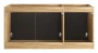 Szafka łazienkowa pod umywalkę 120 cm 3 drzwi LUXOR BLACK czarny + dąb olejowany