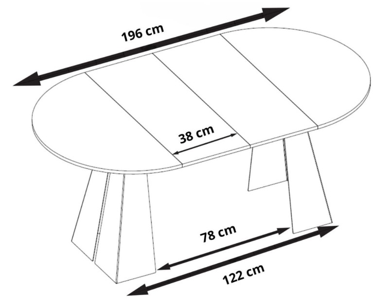 Stół rozkładany Flox 120-200 cm do jadalni salonu okrągły