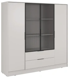 Szafa Kelly RM 206 cm przeszklona do sypialni kaszmir