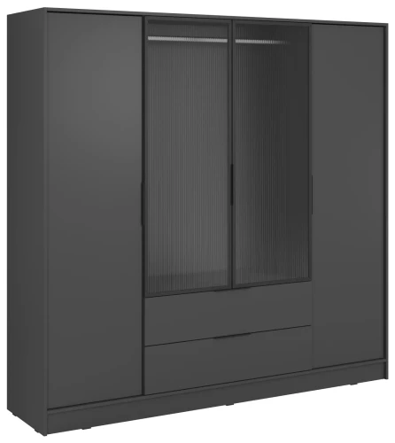 Szafa Kelly RM 206 cm przeszklona do sypialni grafit