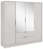 Szafa Kelly L 206 cm czterodrzwiowa z lustrem do sypialni kaszmir