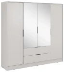 Szafa Kelly L 206 cm czterodrzwiowa z lustrem do sypialni kaszmir