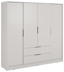 Szafa Kelly 206 cm czterodrzwiowa z 2 szufladami do sypialni kaszmir