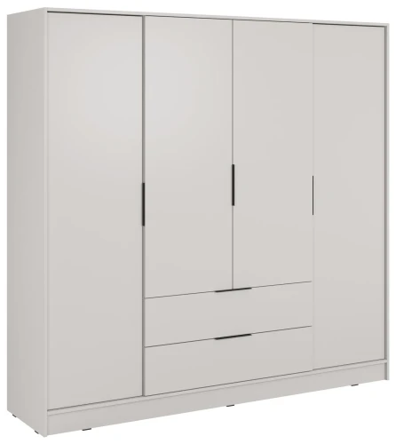 Szafa Kelly 206 cm czterodrzwiowa z 2 szufladami do sypialni kaszmir