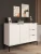 Komoda Austin 150 cm z 3 szufladami do salonu biały/czarny
