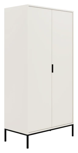 Szafa Austin 100 cm dwudrzwiowa do przedpokoju biały/czarny