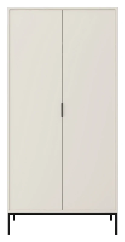 Szafa Austin 100 cm dwudrzwiowa do przedpokoju biały/czarny