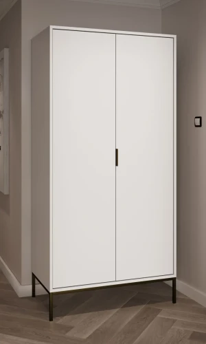 Szafa Austin 100 cm dwudrzwiowa do przedpokoju biały/czarny