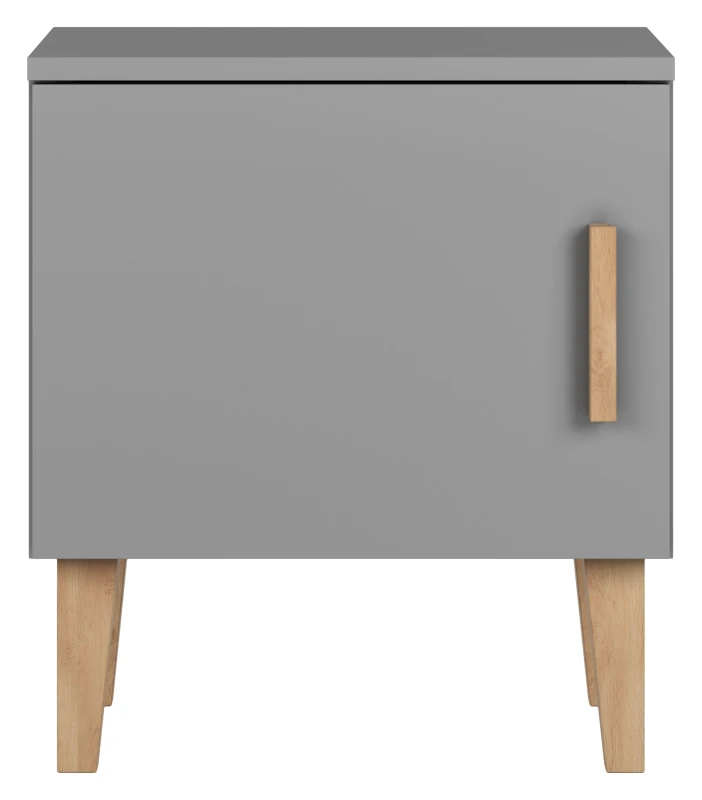 Szafka nocna z półką KUBI szara