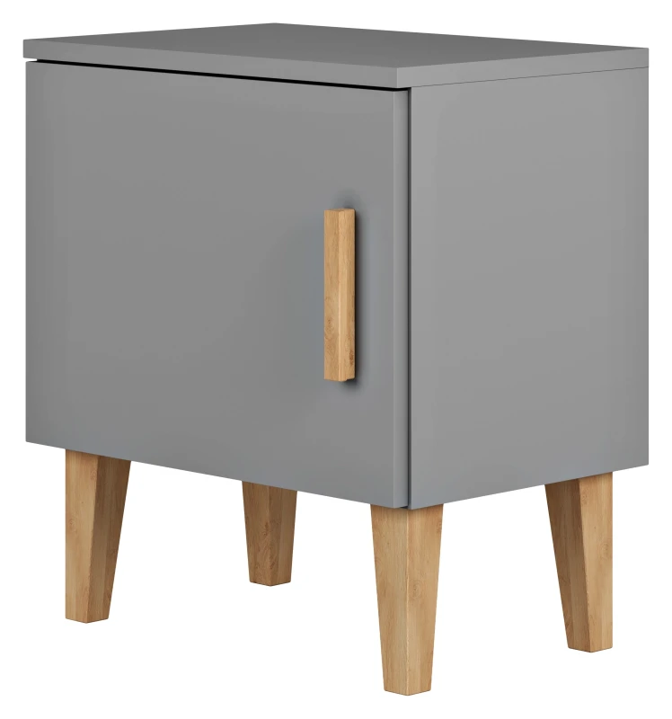 Szafka nocna z półką KUBI szara