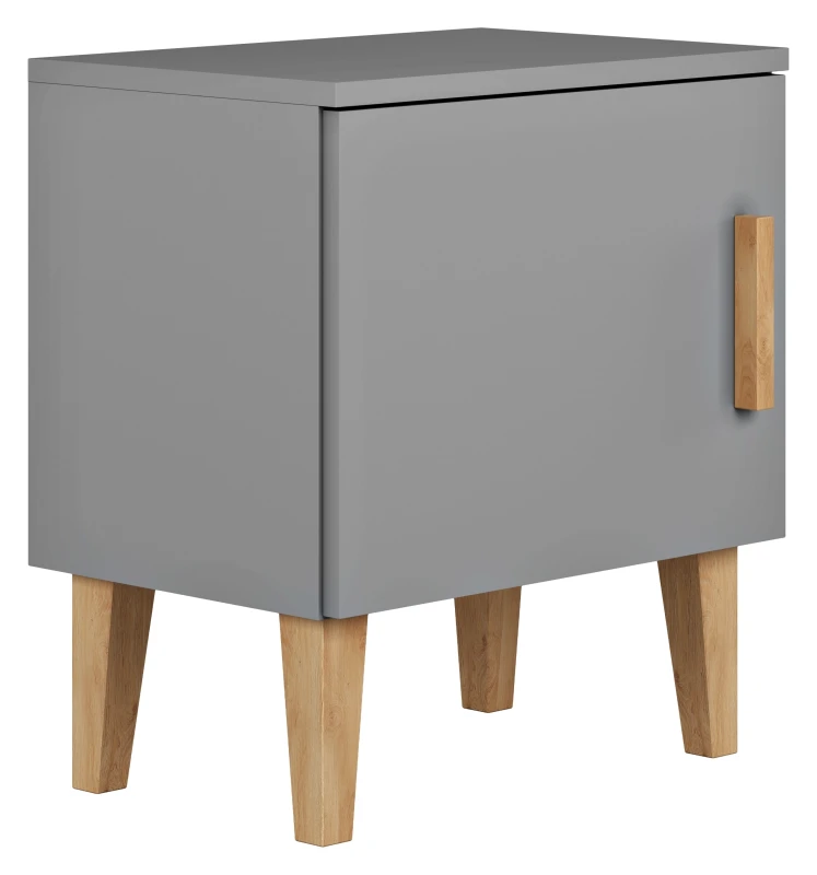 Szafka nocna z półką KUBI szara