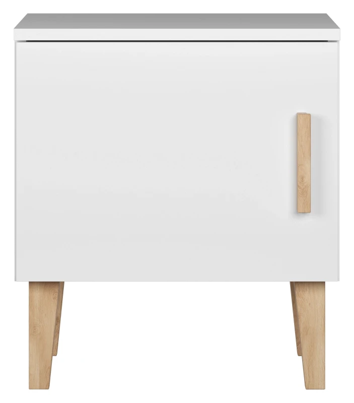Szafka nocna z półką KUBI biała