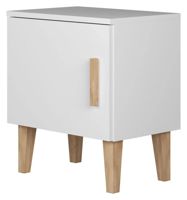 Szafka nocna z półką KUBI biała