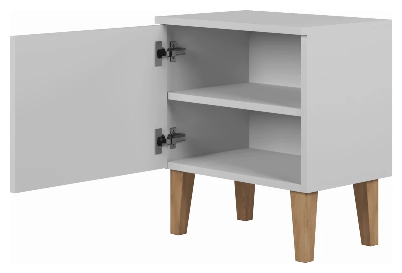 Szafka nocna z półką KUBI biała