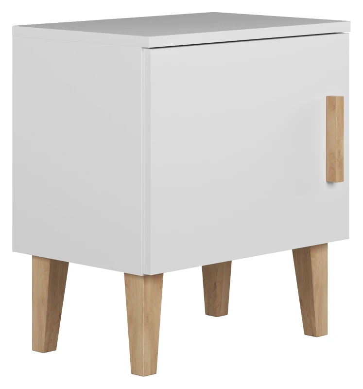 Szafka nocna z półką KUBI biała