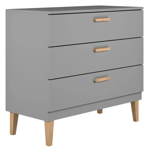 Komoda szara KUBI 3 szuflady