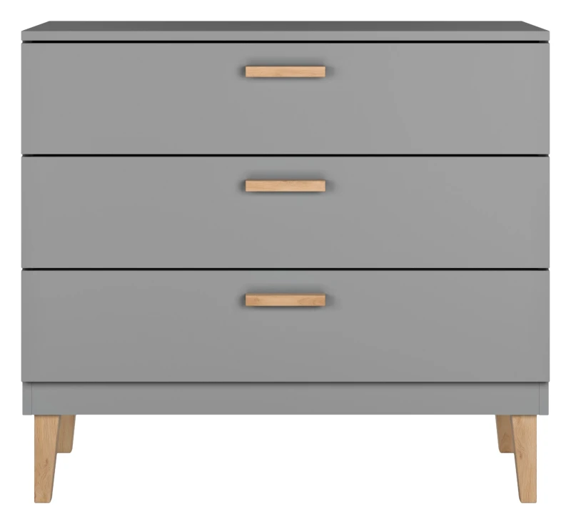 Komoda szara KUBI 3 szuflady