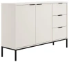 Komoda Austin 150 cm z 3 szufladami do salonu biały/czarny
