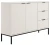 Komoda Austin 150 cm z 3 szufladami do salonu biały/czarny