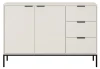 Komoda Austin 150 cm z 3 szufladami do salonu biały/czarny