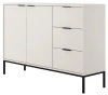 Komoda Austin 150 cm z 3 szufladami do salonu biały/czarny
