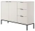 Komoda Austin 150 cm z 3 szufladami do salonu biały/czarny